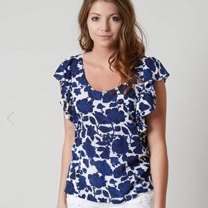 Preloved Lucky brand flutter sleeve top